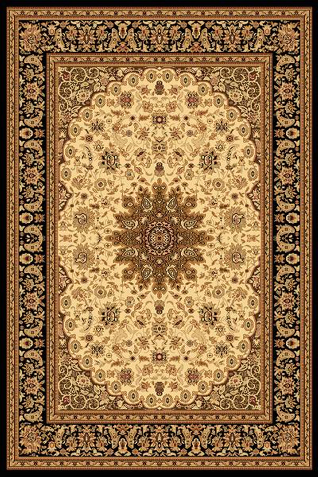 Yazd Dynamic Rug Dynamic Rugs Yazd 2800 Cream/Black Area Rug – Incredible Rugs and Decor