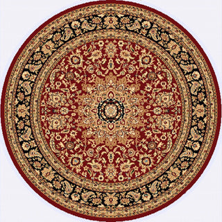 Dynamic Rugs Yazd 2800 Red/Black Area Rug Round Shot