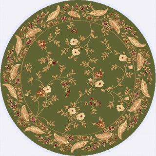 Dynamic Rugs Yazd 2801 Green/Green Area Rug Round Shot