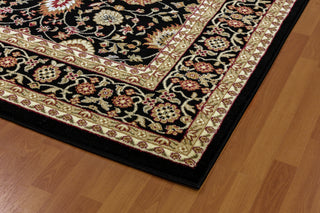 Dynamic Rugs Yazd 2803 Black/Black Area Rug Detail Image