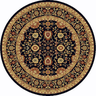 Dynamic Rugs Yazd 2803 Black/Black Area Rug Round Shot