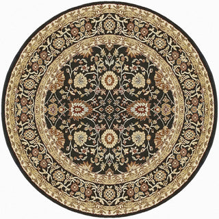 Dynamic Rugs Yazd 2803 Black/Black Area Rug Round Image