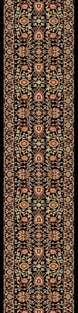 Dynamic Rugs Yazd 2803 Black/Black Area Rug Roll Runner Image