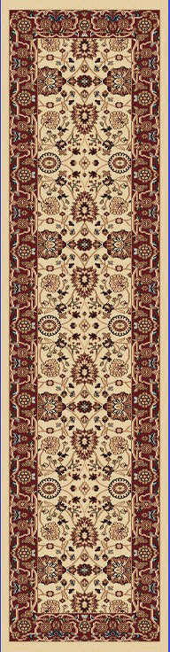 Dynamic Rugs Yazd 2803 Cream/Red Area Rug Finished Runner Image