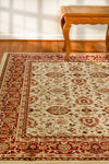 Dynamic Rugs Yazd 2803 Cream/Red Area Rug Lifestyle Image Feature