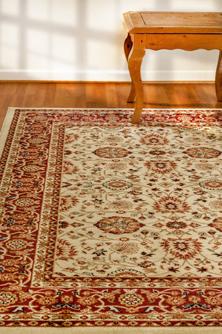 Dynamic Rugs Yazd 2803 Cream/Red Area Rug Lifestyle Image Feature