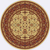 Dynamic Rugs Yazd 2803 Cream/Red Area Rug Round Shot