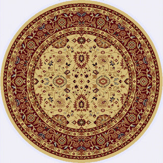 Dynamic Rugs Yazd 2803 Cream/Red Area Rug Round Shot