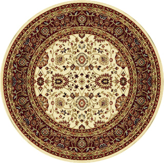 Dynamic Rugs Yazd 2803 Cream/Red Area Rug Round Image