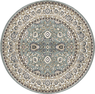 Dynamic Rugs Yazd 2803 Grey/Ivory Area Rug Round Image