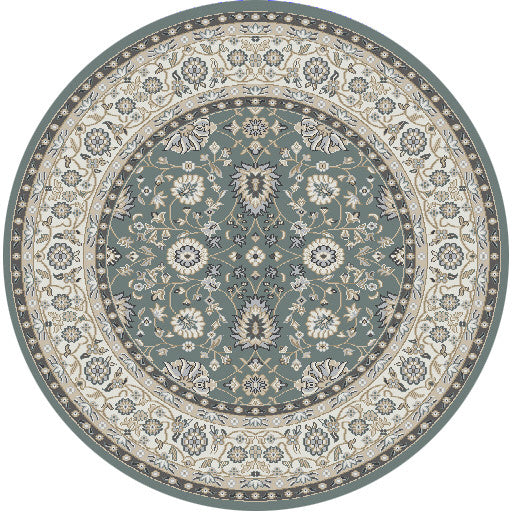 Dynamic Rugs Yazd 2803 Grey/Ivory Area Rug Round Shot