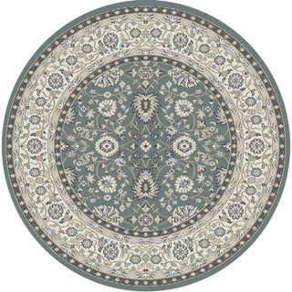 Dynamic Rugs Yazd 2803 Grey/Ivory Area Rug Round Shot