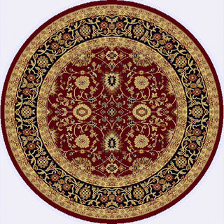 Dynamic Rugs Yazd 2803 Red/Black Area Rug Round Shot