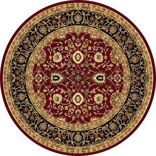 Dynamic Rugs Yazd 2803 Red/Black Area Rug Round Image