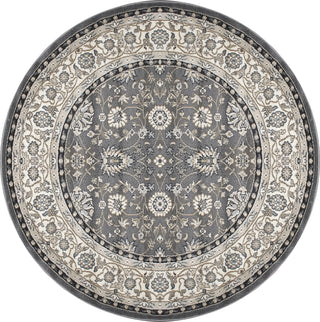 Dynamic Rugs Yazd 2803 Charcoal/Ivory Area Rug Round Image