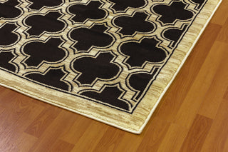 Dynamic Rugs Yazd 2816 Black Area Rug Detail Image