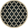 Dynamic Rugs Yazd 2816 Black Area Rug Round Image