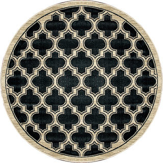 Dynamic Rugs Yazd 2816 Black Area Rug Round Image