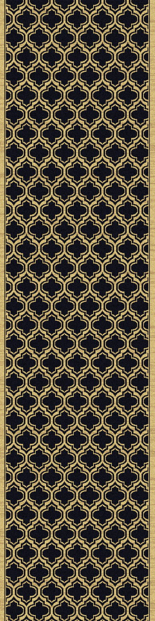 Dynamic Rugs Yazd 2816 Black Area Rug Roll Runner Image