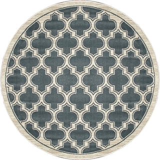 Dynamic Rugs Yazd 2816 Blue/Ivory Area Rug Round Image