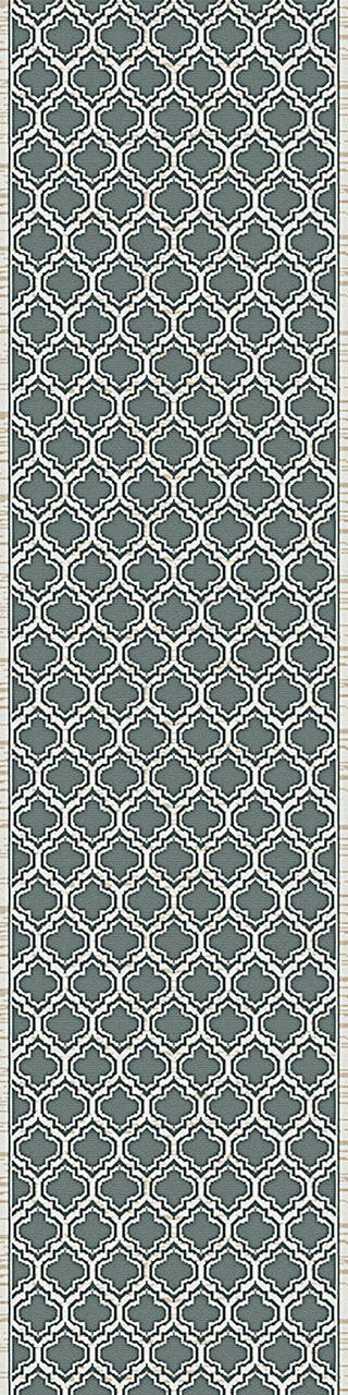 Dynamic Rugs Yazd 2816 Blue/Ivory Area Rug Roll Runner Image