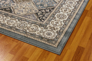 Dynamic Rugs Yazd 8471 Blue/Ivory Area Rug Detail Image