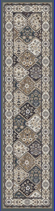 Dynamic Rugs Yazd 8471 Blue/Ivory Area Rug Finished Runner Image