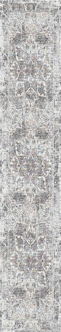 Dynamic Rugs Zen 8337 Grey/Blue Area Rug Finished Runner Image