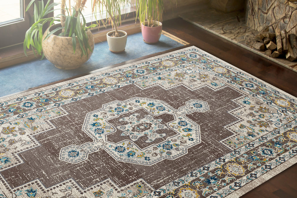 Dynamic Rugs Zodiac 6620 Grey Area Rug Lifestyle Image Feature
