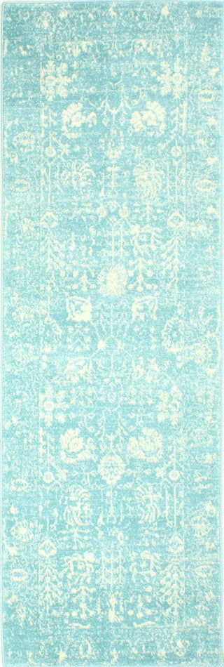 Bashian Everek E110-MO742 Aqua Area Rug Runner