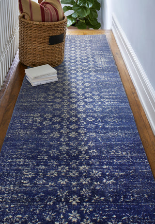 Bashian Everek E110-5362 Dark Blue Area Rug Runner Room Scene Feature