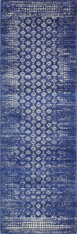 Bashian Everek E110-5362 Dark Blue Area Rug Runner