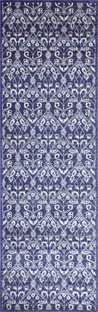 Bashian Everek E110-5439A Dark Blue Area Rug Runner