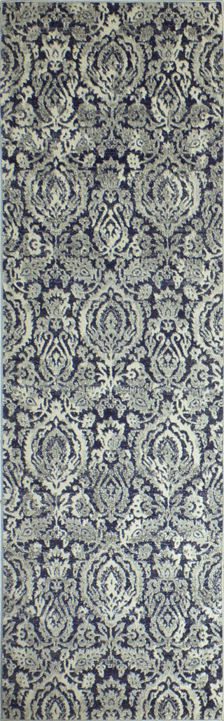 Bashian Everek E110-5440A Dark Blue Area Rug Runner