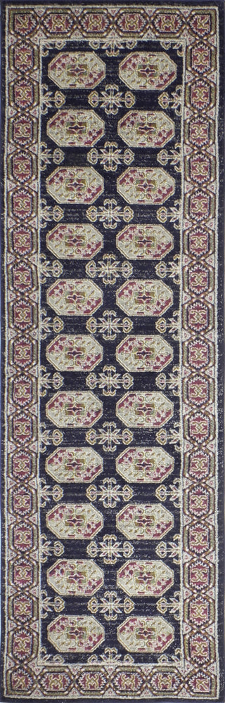 Bashian Everek E110-5441A Dark Blue Area Rug Runner