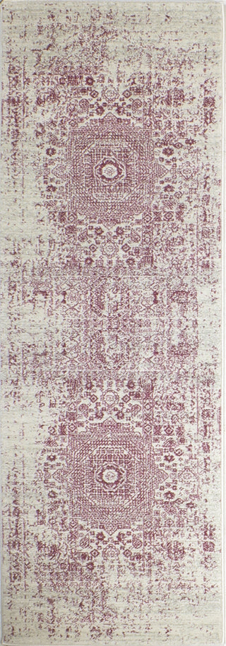 Bashian Everek E110-5438A Ivory/Fuchsia Area Rug Runner