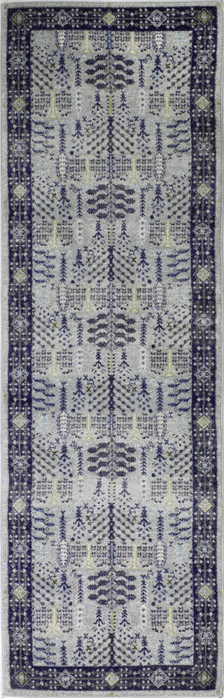 Bashian Everek E110-5395A Silver Area Rug Runner