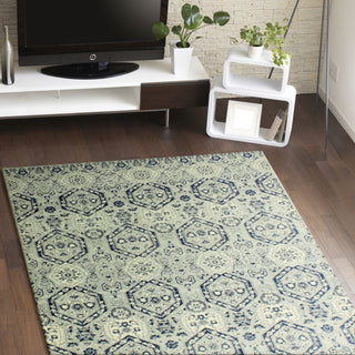 Bashian Everek E110-5396A Silver Area Rug Room Scene Feature