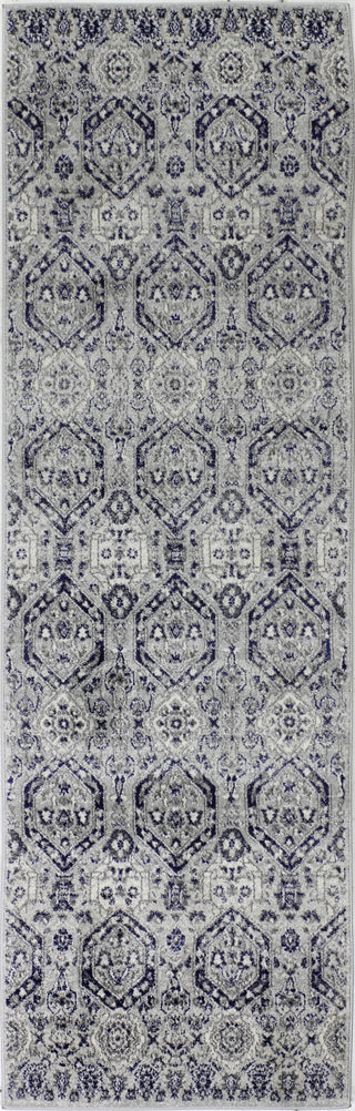 Bashian Everek E110-5396A Silver Area Rug Runner