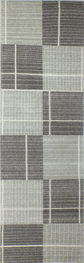 Bashian Everek E110-5436A Silver Area Rug Runner