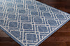 Surya Eagean EAG-2317 Denim Dark Blue Ink Light Gray White Area Rug Corner Image