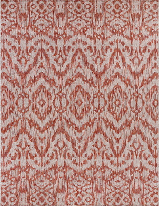 Surya Eagean EAG-2322 Burnt Orange Dark Red White Light Gray Area Rug Main Image 8 X 10