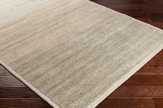 Surya Equilibrium EBM-1001 Ivory Taupe Khaki Dark Blue Brown Camel Teal Area Rug Corner Image