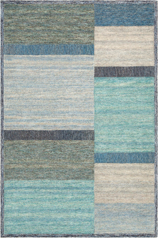 Surya Equilibrium EBM-1007 Tan Medium Gray Dark Blue Sage Green Charcoal Denim Teal Area Rug main image