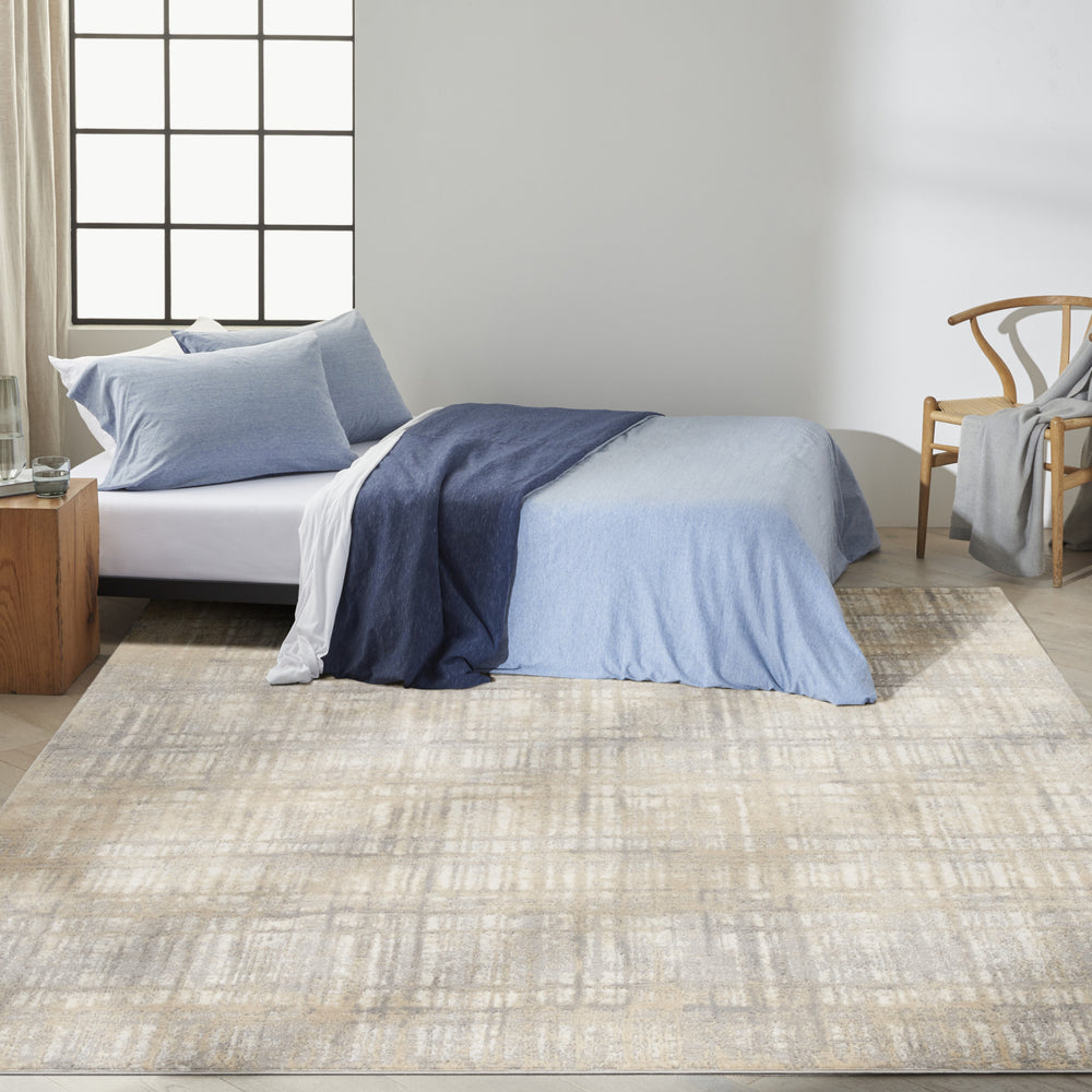 Calvin Klein Ck005 Enchanting ECH05 Grey/Ivory Area Rug Room Scene Feature