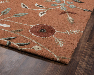 Rizzy Eden Harbor EH8637 Orange Area Rug Corner Shot