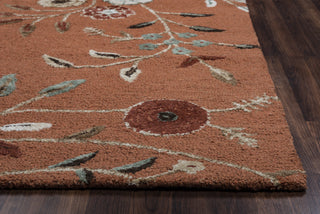 Rizzy Eden Harbor EH8637 Orange Area Rug Edge Shot