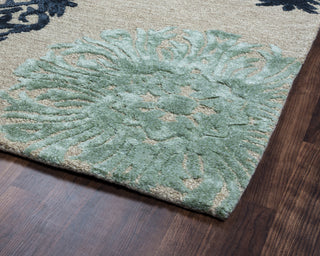 Rizzy Eden Harbor EH8640 Navy Area Rug Corner Shot