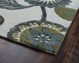 Rizzy Eden Harbor EH8642 Sage/Blue/Teal Area Rug Corner Shot