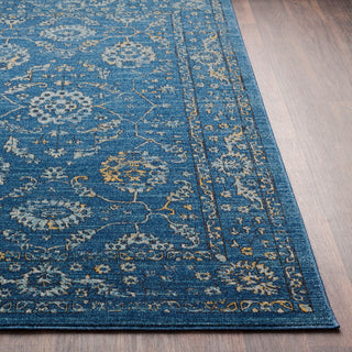 Surya Elise EIS-1000 Navy Teal Wheat Taupe Black Area Rug Detail Image